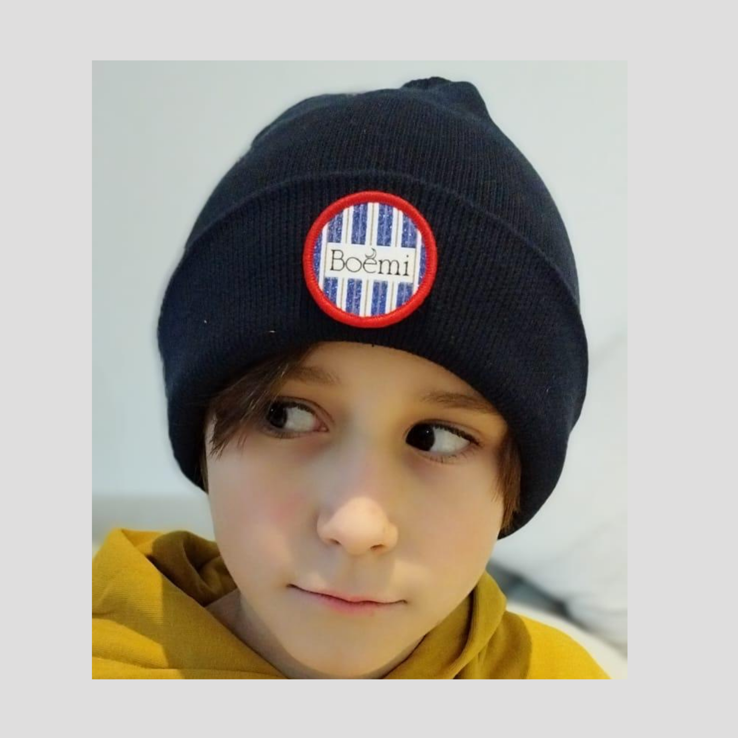 Bonnet Gstaad noir enfant bo